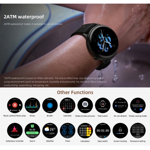 Mibro Lite 2 Dual-Core Main Chip 1.3" Amoled HD Display Bluetooth Calling Smartwatch With Dual Straps